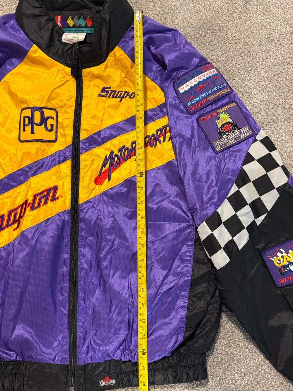 Rare Snap On CASCAR Racing Coat Vintage Motorsports Jacket - Picture 7 of 10